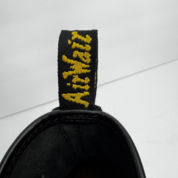 Dr Martens 1460 W Black Leather Ankle Boots Women's US 8 Combat Goth Dark Fairy - Picture 13 of 13